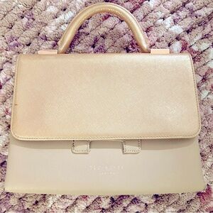 Ted Baker London Rose Patent and Pebbles Leather Satchel Handbag